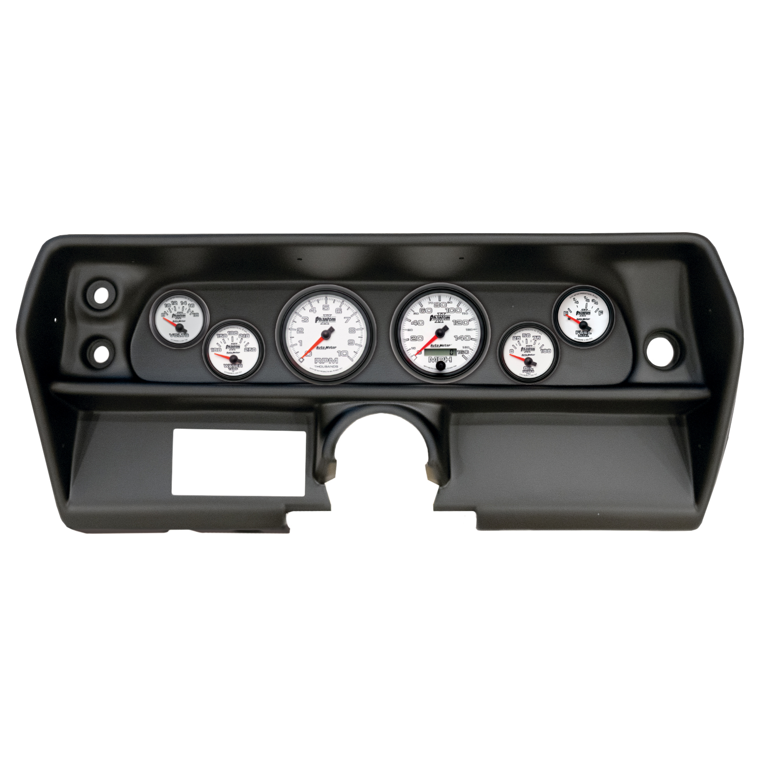 AUTOMETER Direct Fit Dash Kit, (3 3/8" X2, 2 1/16" X4), Chevy Nova 68, Phantom II