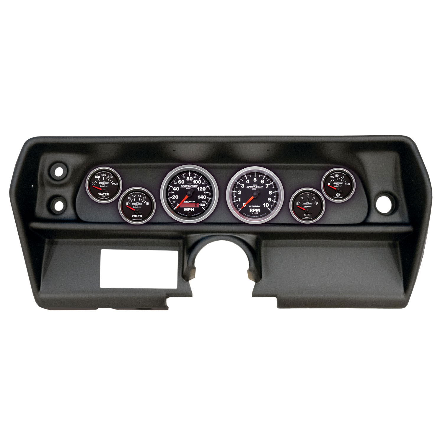 AUTOMETER Direct Fit Dash Kit, (3 3/8" X2, 2 1/16" X4), Chevy Nova 68, Sport-Comp II