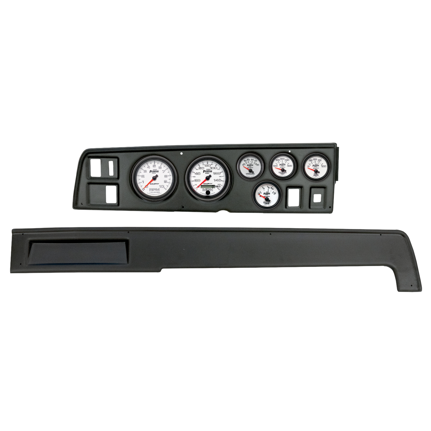 AUTOMETER Direct Fit Dash Kit, (3 3/8" X2, 2 1/16" X4), Dodge Charger 68-70, Phantom II