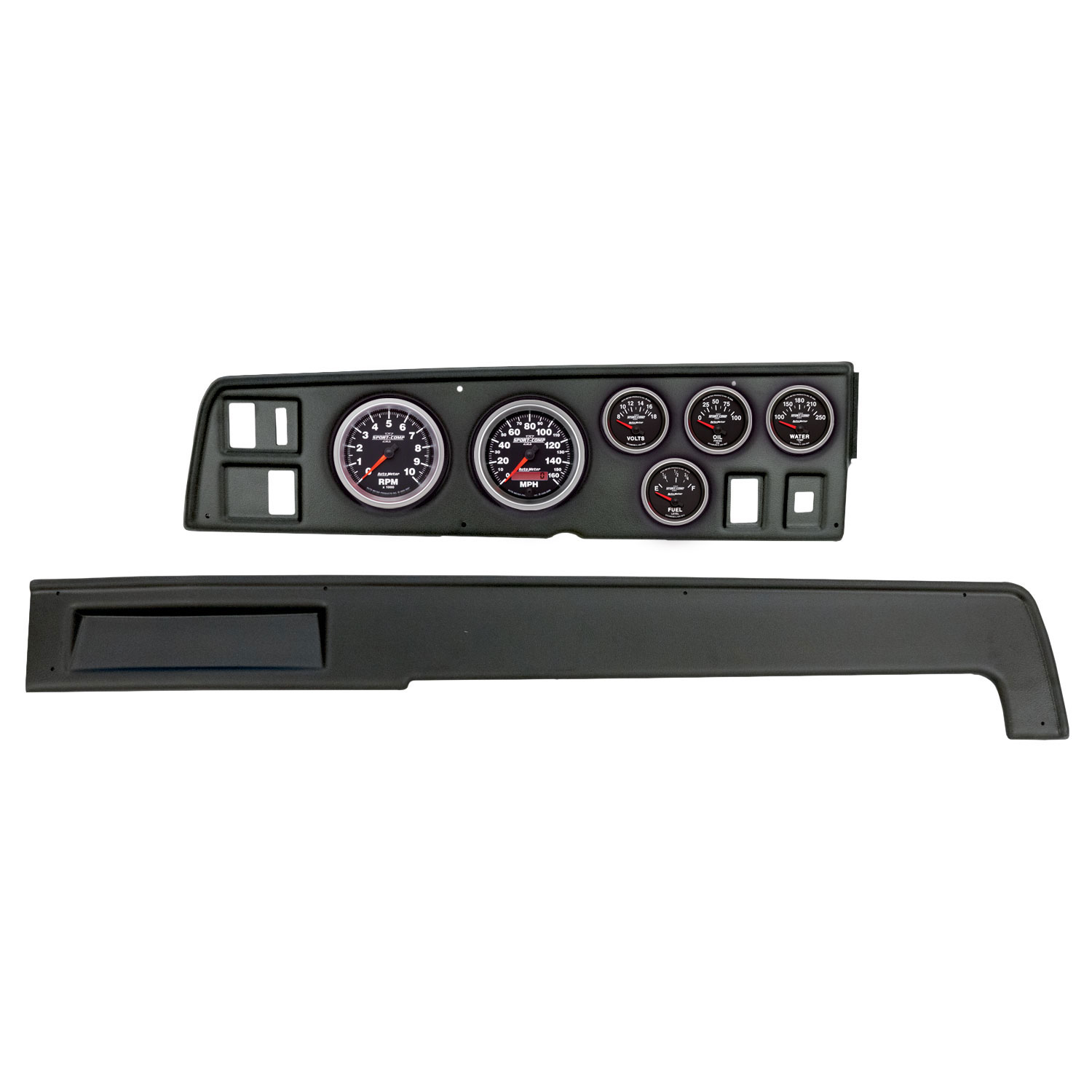 AUTOMETER Direct Fit Dash Kit, (3 3/8" X2, 2 1/16" X4), Dodge Charger 68-70, Sport-Comp II