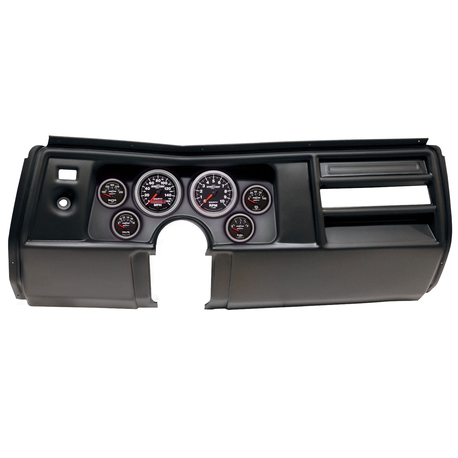AUTOMETER Direct Fit Dash Kit, (3 3/8" X2, 2 1/16" X4), Chevy Chevelle No Vent 69, Sport-Comp II