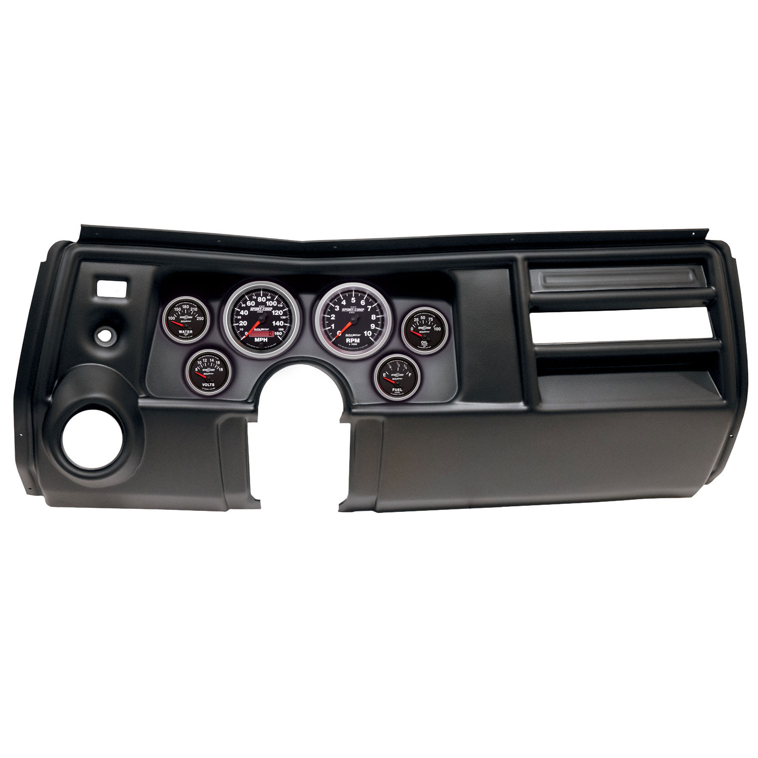 AUTOMETER Direct Fit Dash Kit, (3 3/8" X2, 2 1/16" X4), Chevy Chevelle Vent 69, Sport-Comp II