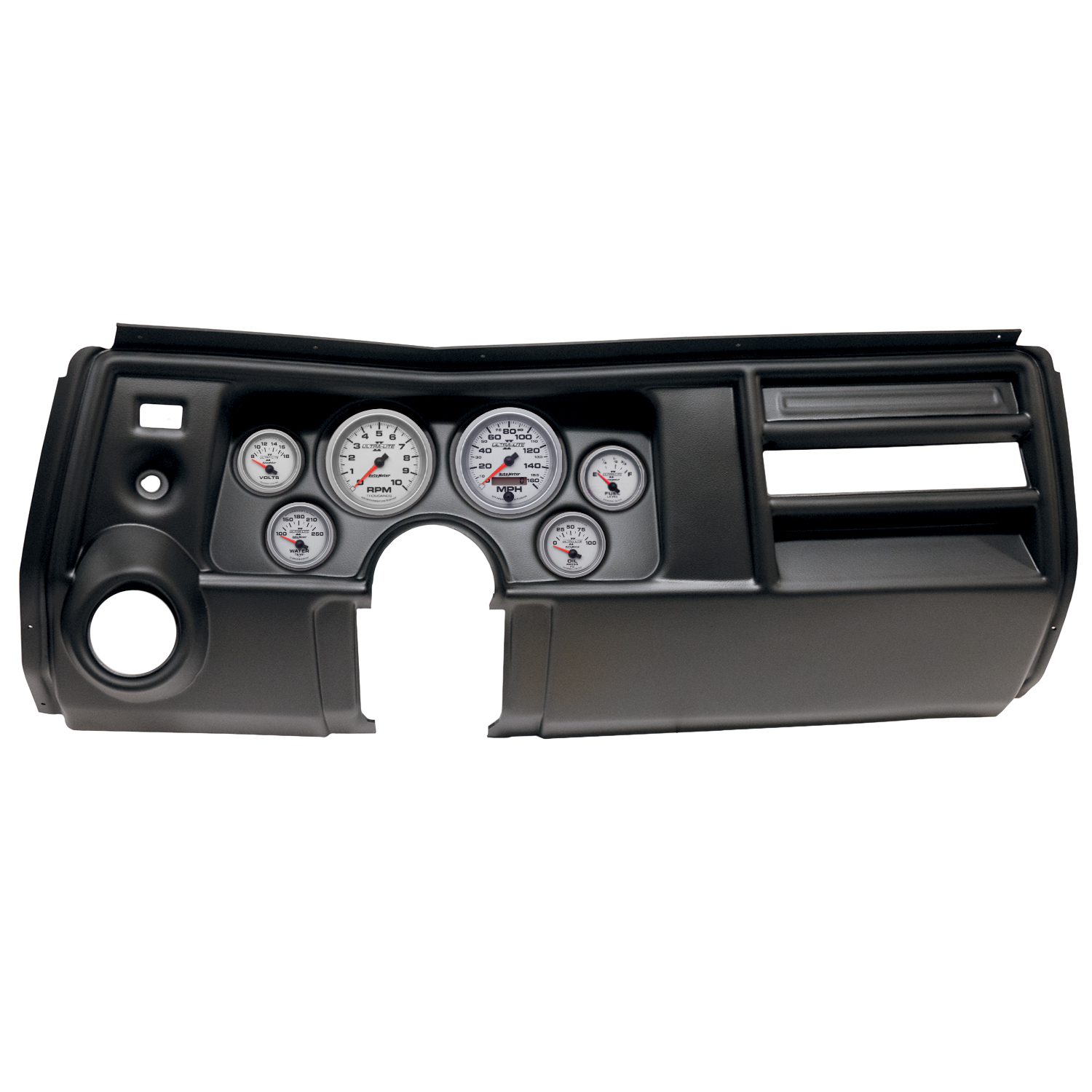 AUTOMETER Direct Fit Dash Kit, (3 3/8" X2, 2 1/16" X4), Chevy Chevelle Vent 69, Ultra-Lite II