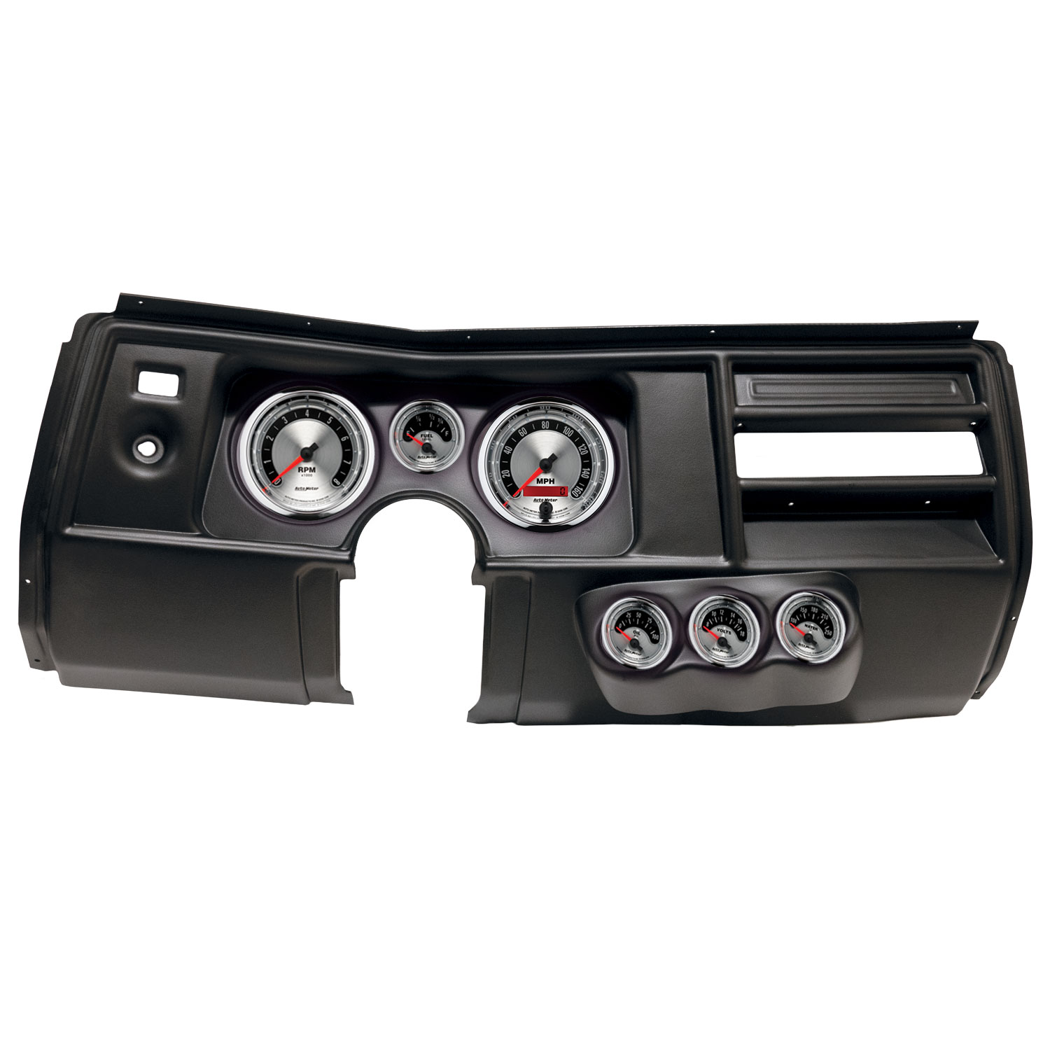 AUTOMETER Direct Fit Dash Kit, (5" X2, 2 1/16" X4), Chevy Chevelle No Vent 69, American Muscle