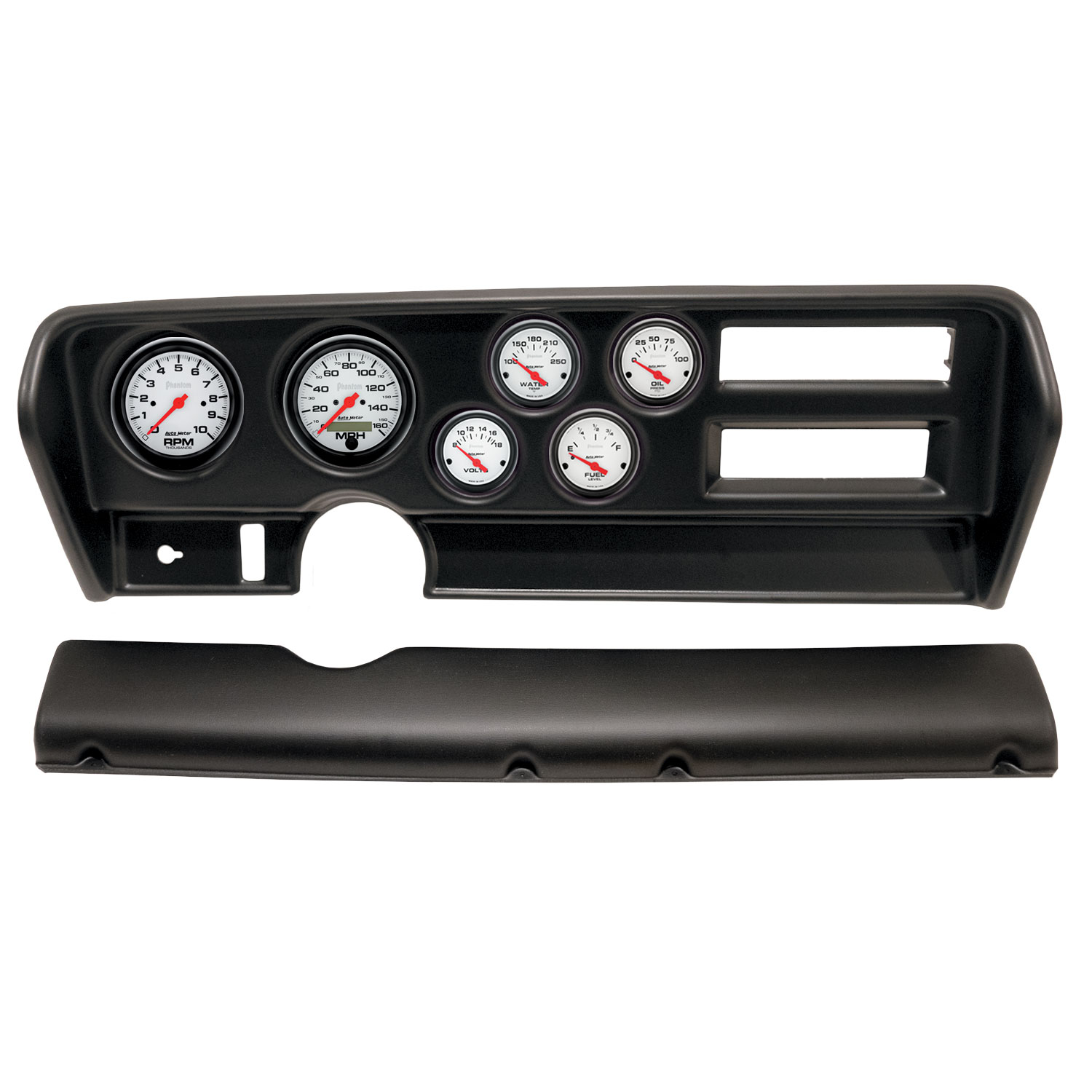 AUTOMETER Direct Fit Dash Kit, (3 3/8" X2, 2 1/16" X4), Pontiac Gto Ac 70-72, Phantom