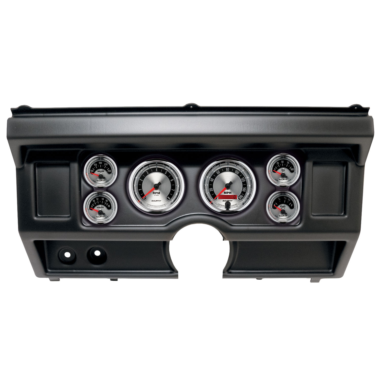 AUTOMETER Direct Fit Dash Kit, (3 3/8" X2, 2 1/16" X4), Ford Truck No Ac 80-86, American Muscle