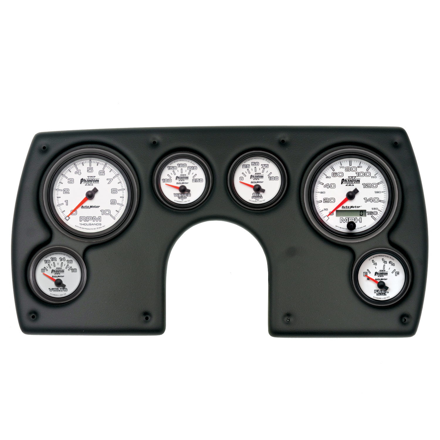 AUTOMETER Direct Fit Dash Kit, (3 3/8" X2, 2 1/16" X4), Chevy Camaro 69, Phantom II