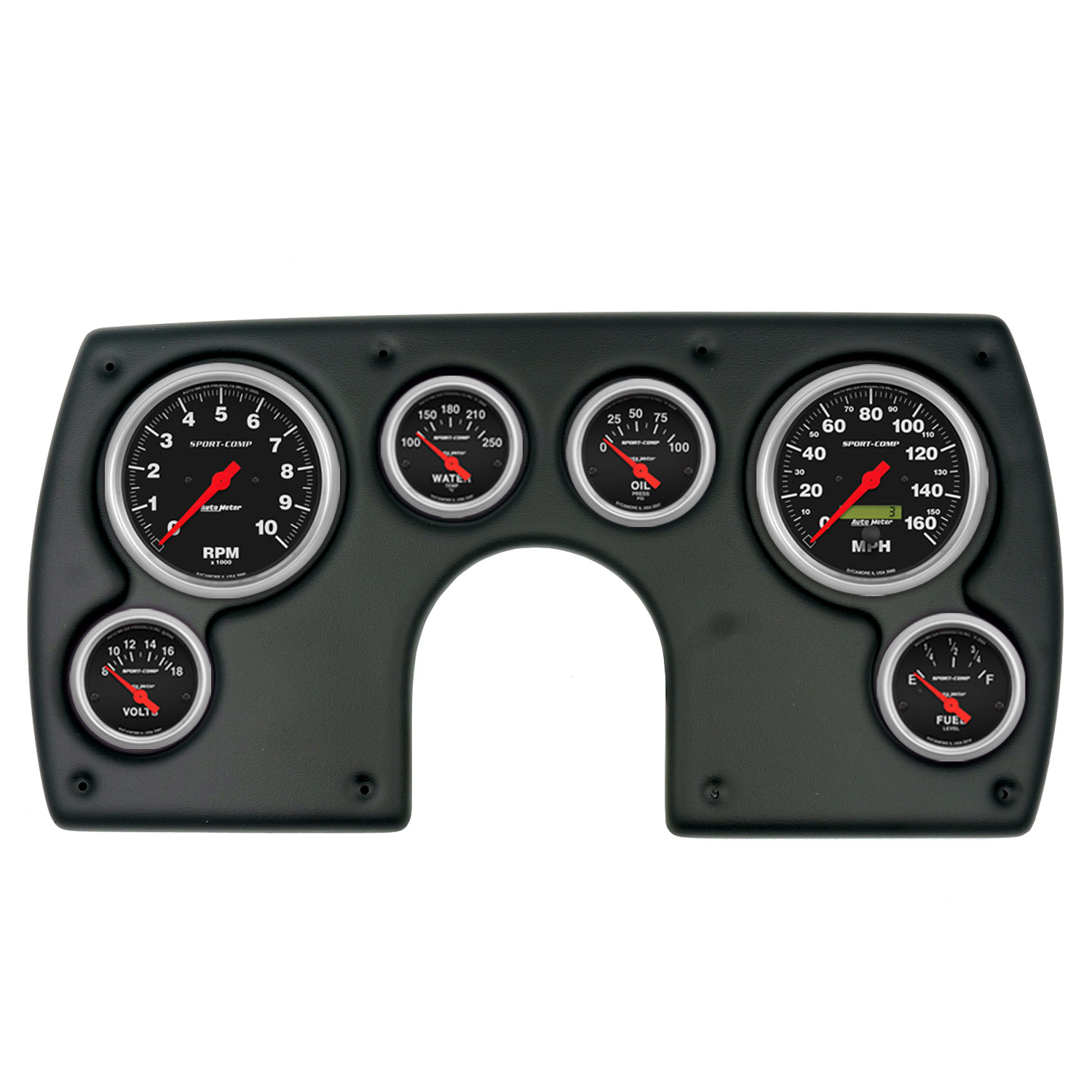 AUTOMETER Direct Fit Dash Kit, (3 3/8" X2, 2 1/16" X4), Chevy Camaro 69, Sport-Comp