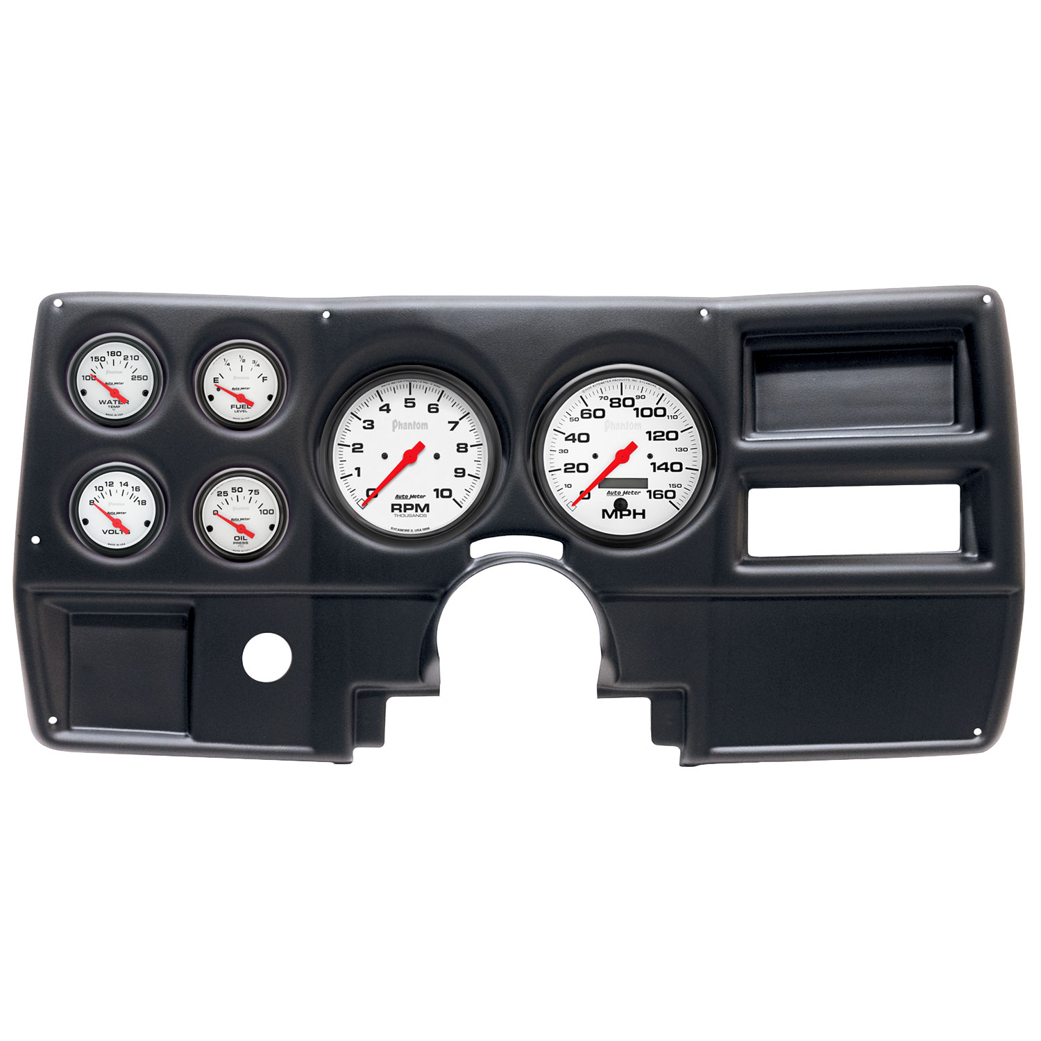 AUTOMETER Direct Fit Dash Kit, (5" X2, 2 1/16" X4), Chevy/Gmc Truck No Vent 84-87, Phantom