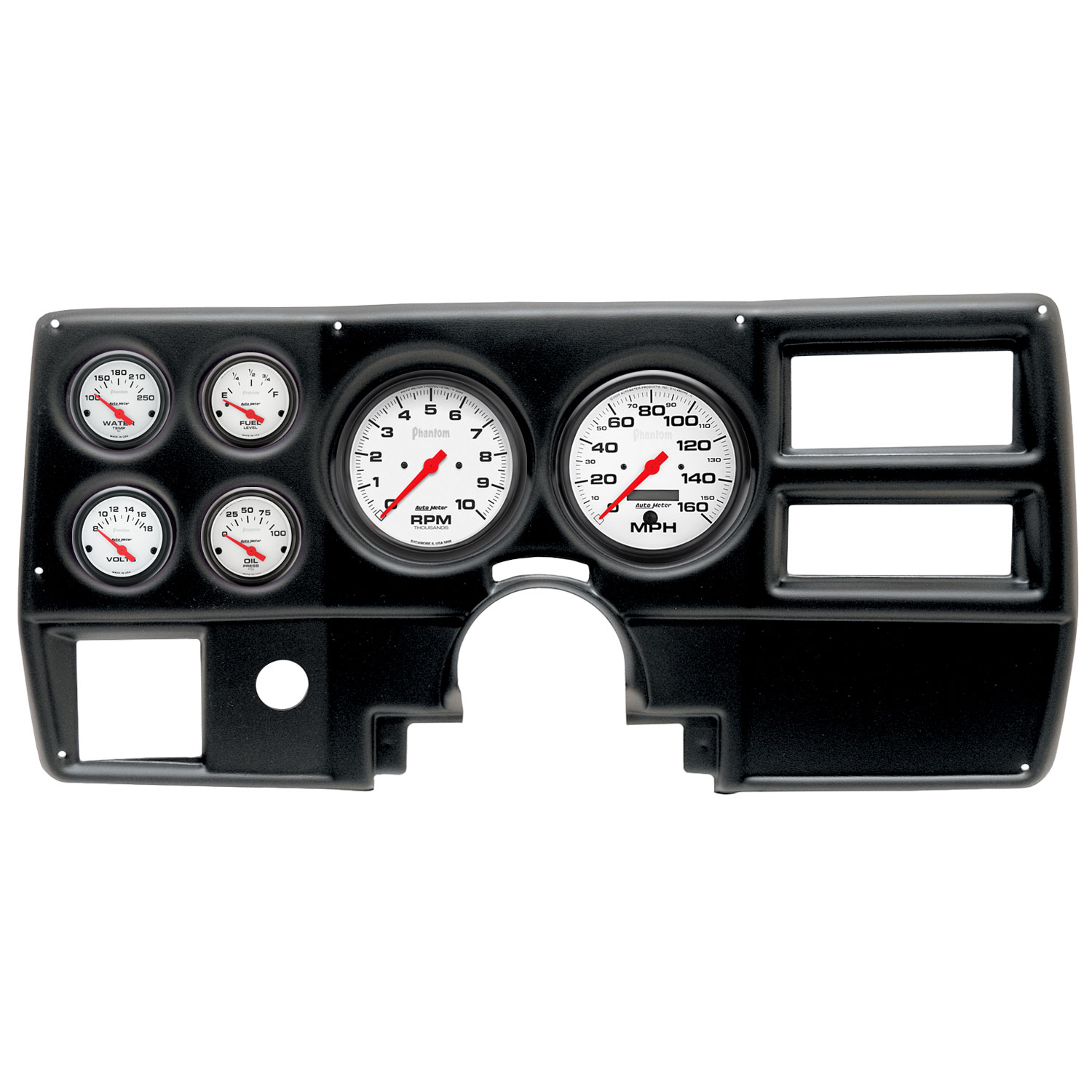 AUTOMETER Direct Fit Dash Kit, (5" X2, 2 1/16" X4), Chevy/Gmc Truck Ac 84-87, Phantom