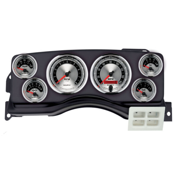 AUTOMETER Direct Fit Dash Kit, (3 3/8" X2, 2 1/16" X4), Ford Mustang 87-89, American Muscle