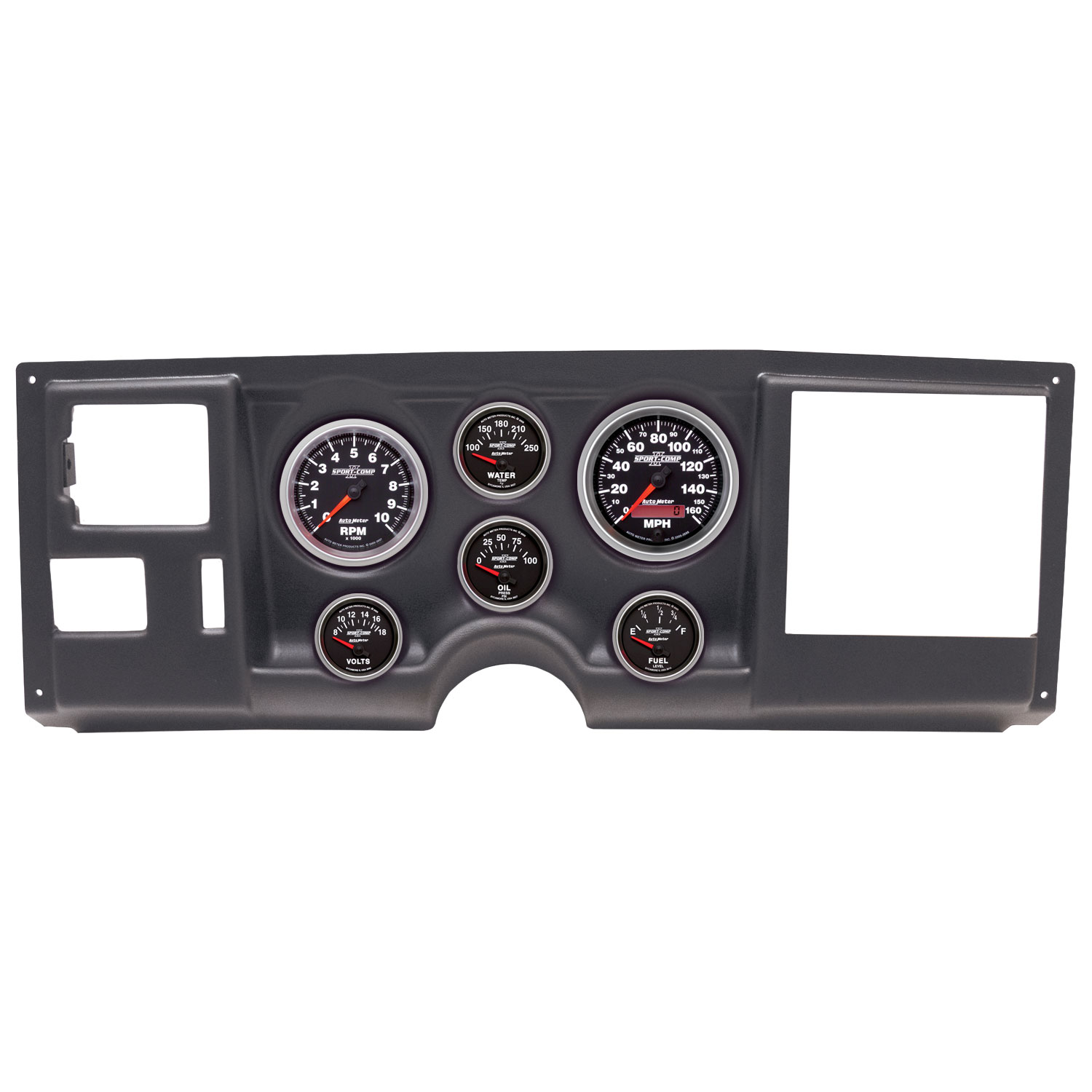 AUTOMETER Direct Fit Dash Kit, (3 3/8" X2, 2 1/16" X4), Chevy/Gmc Truck 88-94, Sport-Comp II