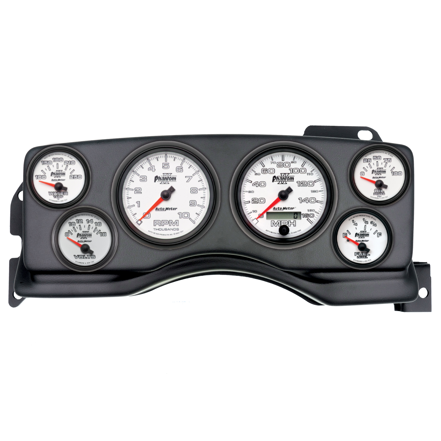 AUTOMETER Direct Fit Dash Kit, (3 3/8" X2, 2 1/16" X4), Ford Mustang 90-93, Phantom II