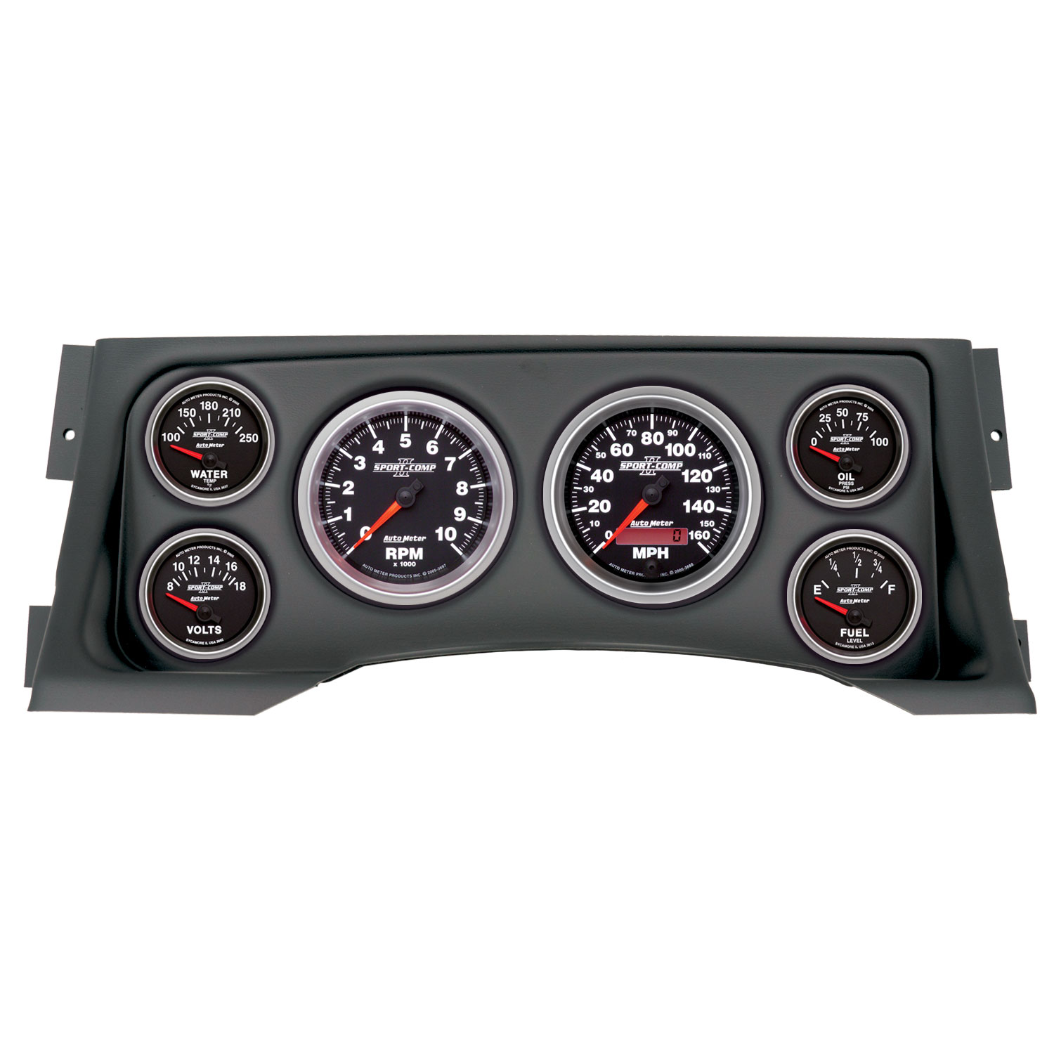 AUTOMETER Direct Fit Dash Kit, (3 3/8" X2, 2 1/16" X4), Chevy/Gmc Truck 95-98, Sport-Comp II