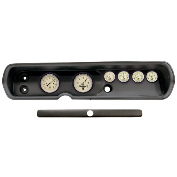 AUTOMETER Direct Fit Dash Kit, (3 3/8" X2, 2 1/16" X4), Chevy Chevelle 64-65, Antique Beige