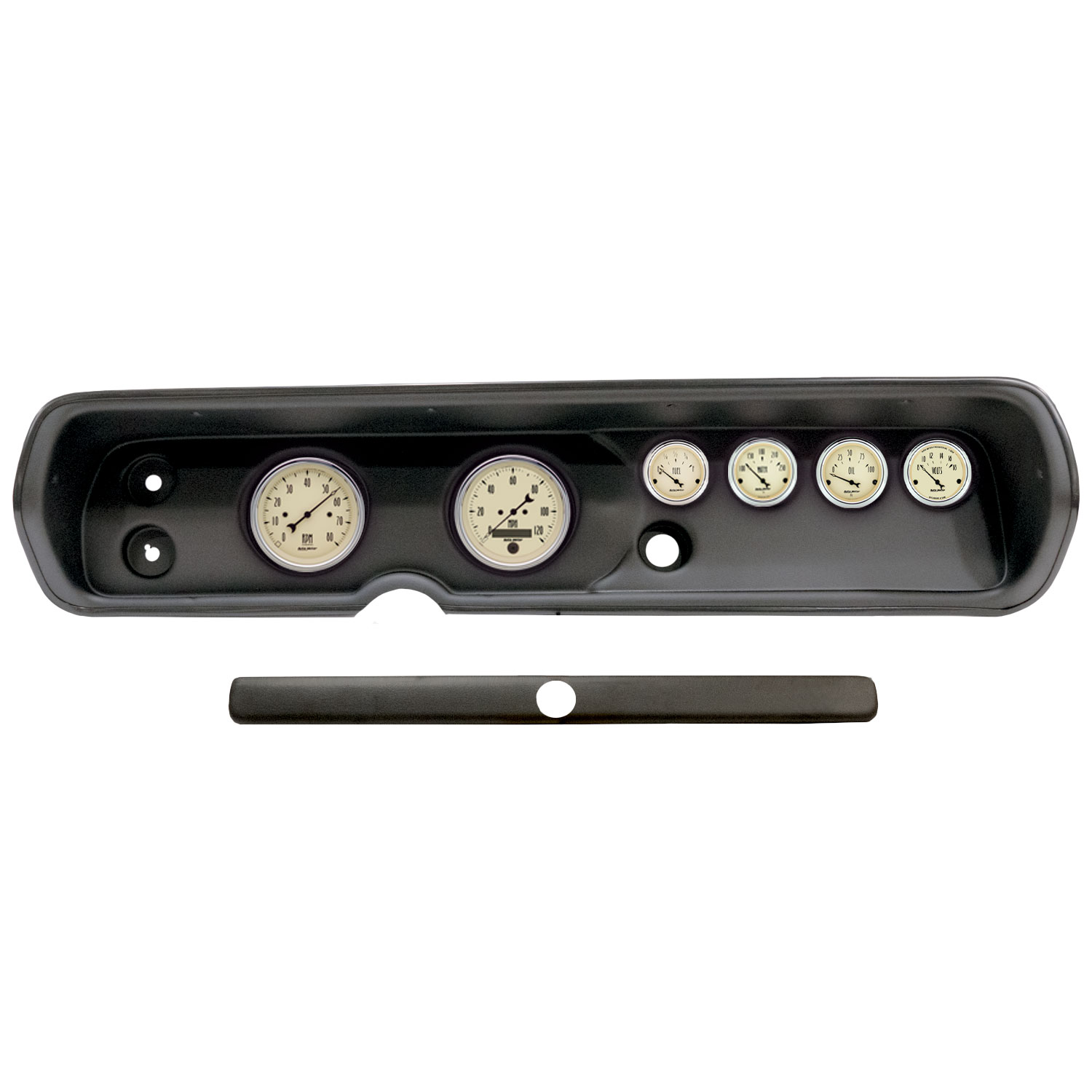 AUTOMETER Direct Fit Dash Kit, (3 3/8" X2, 2 1/16" X4), Chevy Chevelle 64-65, Antique Beige