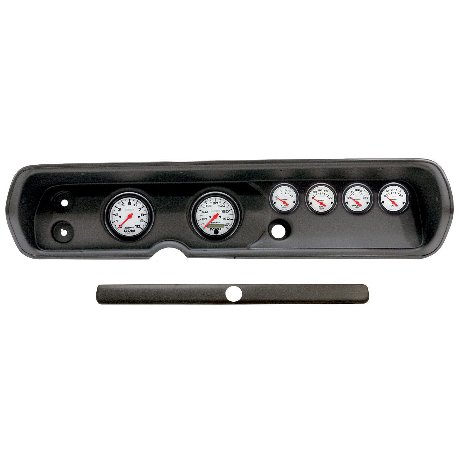 AUTOMETER Direct Fit Dash Kit, (3 3/8" X2, 2 1/16" X4), Chevy Chevelle 64-65, Phantom
