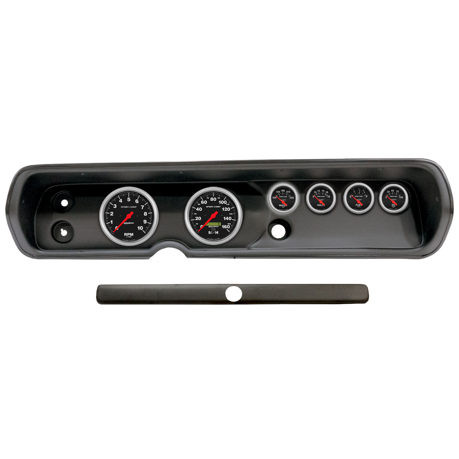 AUTOMETER Direct Fit Dash Kit, (3 3/8" X2, 2 1/16" X4), Chevy Chevelle 64-65, Sport-Comp