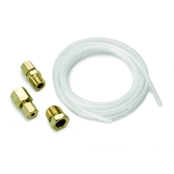 AUTOMETER Nylon Tubing 1/8 Inch x 10 ft Length, Includes N P T F Brass Compression Fittings