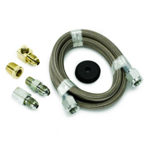 AUTOMETER Line, Braided Stainless Steel, #4 Dia., 4ft Length, -4AN And 1/8" NPTF Fittings
