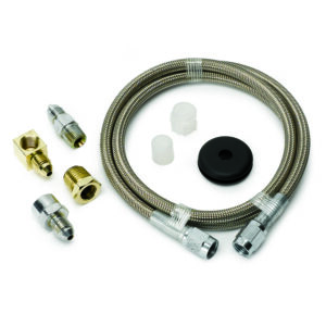 AUTOMETER Stainless Steel Braided Line, 3 Foot Length, -3AN and 1/8" NPTF Fittings