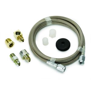 AUTOMETER Line, Braided Stainless Steel, #3 Dia., 4ft Length, -3AN And 1/8" NPTF Fittings