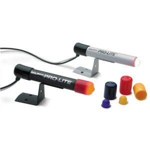 AUTOMETER Warning Light, Black Mini Pro-Lite, Incl Red, Yellow, Blue Bulb Boots & Night Cover