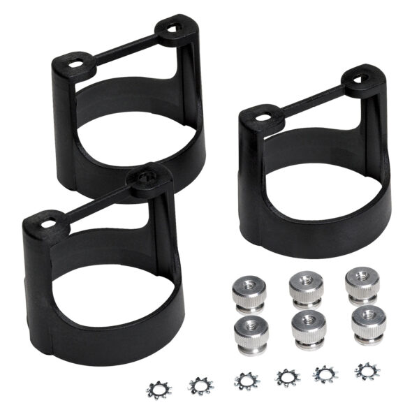 AUTOMETER Gauge Bracket  Kit, 2 5/8", Black Composite, Qty 3