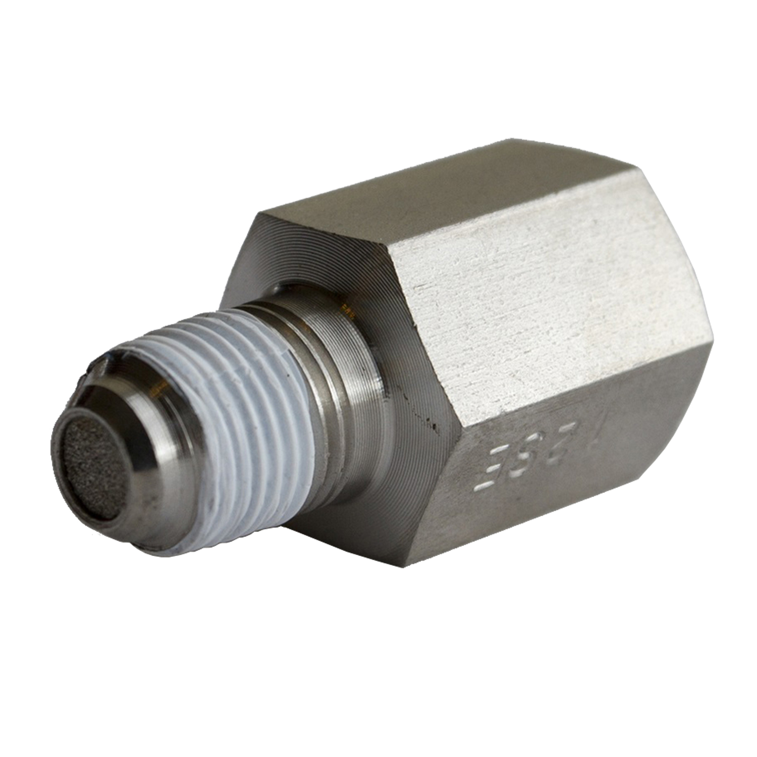AUTOMETER Fitting, Snubber Adapter, 1/8" NPT Female To 1/8" NPT Male, SST, For Fuel Press