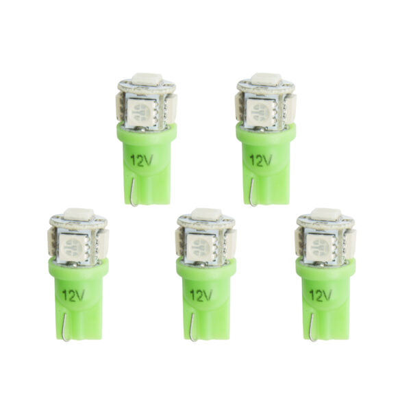AUTOMETER LED Bulb, Replacement, T3 Wedge, Green, 5 Pack