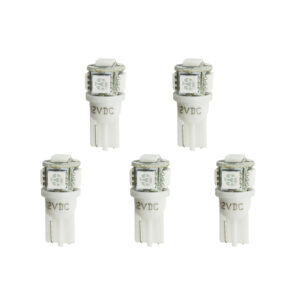 AUTOMETER LED Bulb, Replacement, T3 Wedge, White, 5 Pack