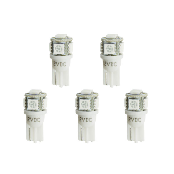 AUTOMETER LED Bulb, Replacement, T3 Wedge, White, 5 Pack