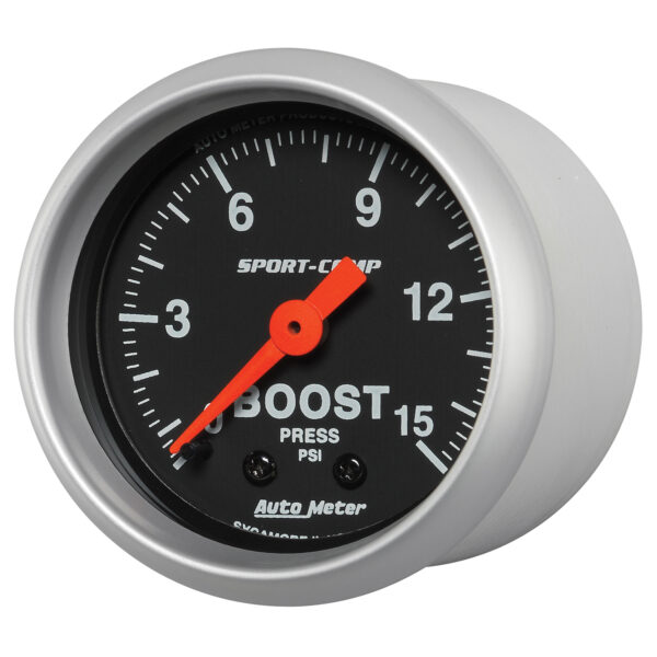 AUTOMETER Boost Gauge 2 1/16", 15PSI, Mechanical, Sport-Comp - Image 2