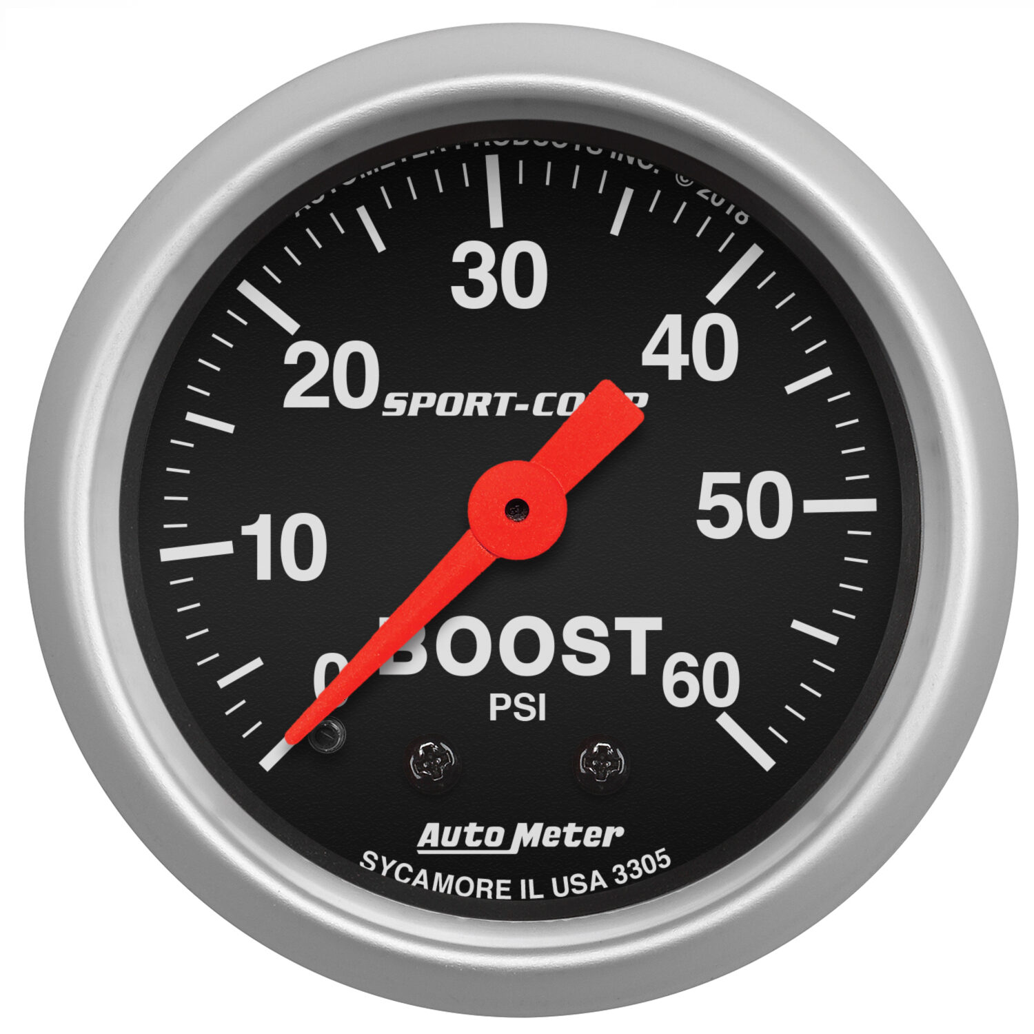 AUTOMETER Boost Gauge 2 1/16", 60PSI, Mechanical, Sport-Comp