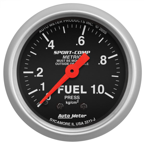 AUTOMETER Fuel Pressure Gauge 2 1/16", 1.0Kg/Cm2, Mechanical, Sport-Comp