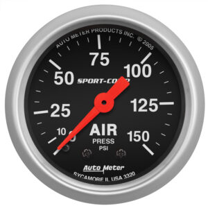 AUTOMETER Air Pressure Gauge 2 1/16", 150PSI, Mechanical, Sport-Comp