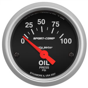AUTOMETER 2 1/16 Inch 0-100 P S I Electric Oil Pressure Gauge, Sport-Comp
