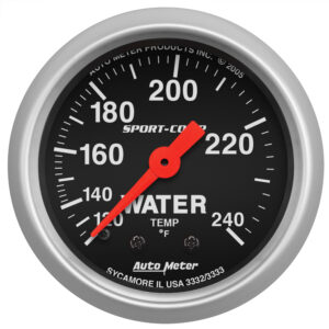 AUTOMETER Water Temperature Gauge 2 1/16", 120-240°f, Mechanical, 12ft, Sport-Comp