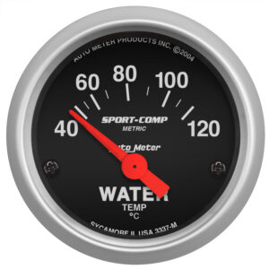 AUTOMETER 2 1/16 Inch 40-120 Degrees Celcius Electric Water Temperature Gauge, Sport-Comp