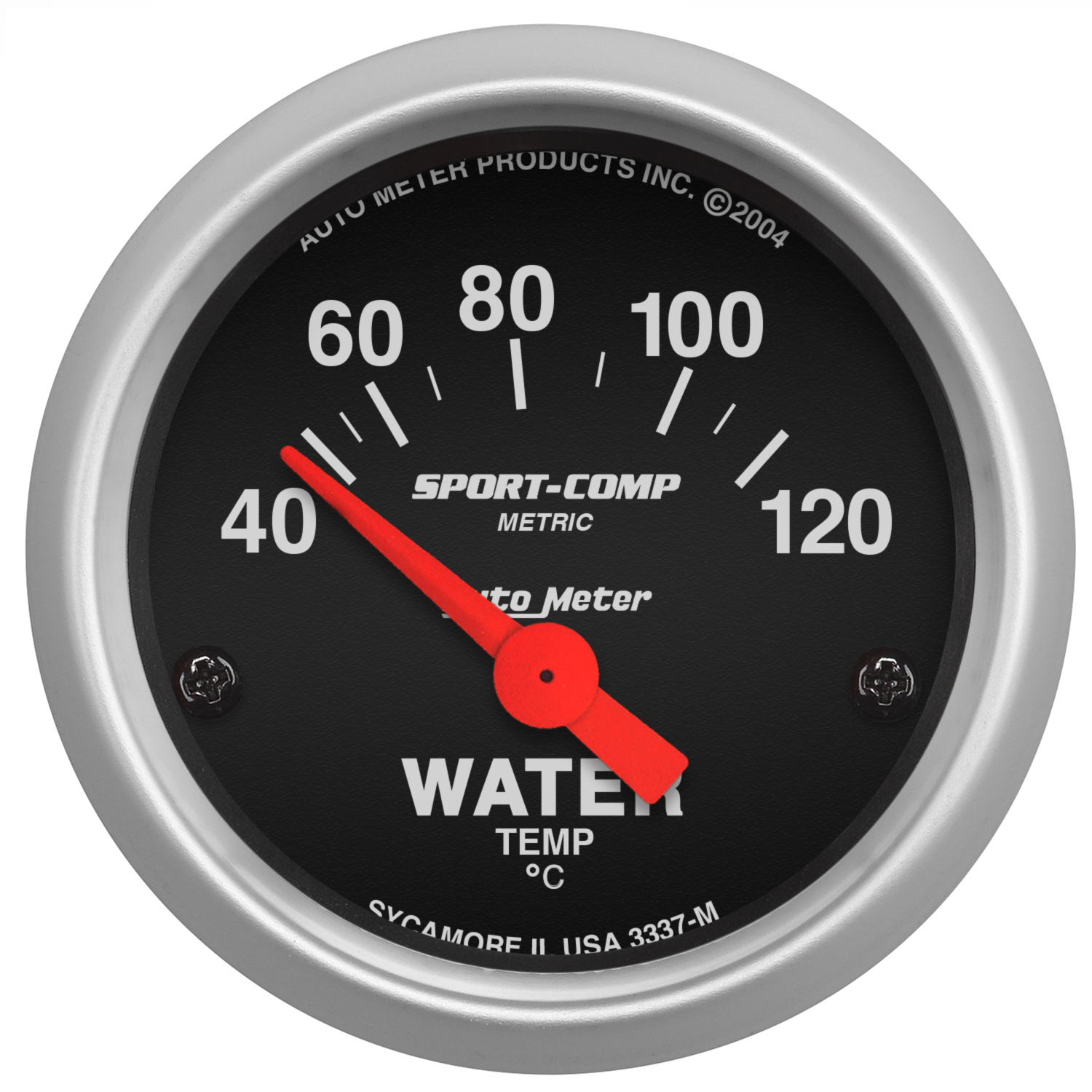 AUTOMETER 2 1/16 Inch 40-120 Degrees Celcius Electric Water Temperature Gauge, Sport-Comp