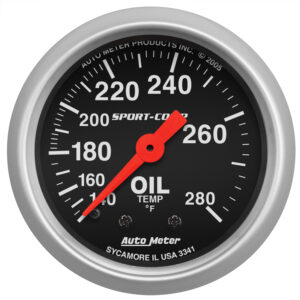 AUTOMETER Oil Temperature Gauge 2 1/16", 140-280°f, Mechanical, Sport-Comp