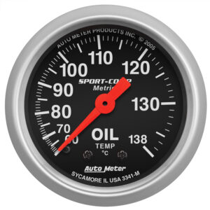 AUTOMETER Oil Temperature Gauge 2 1/16", 60-140°C, Mechanical, Sport-Comp