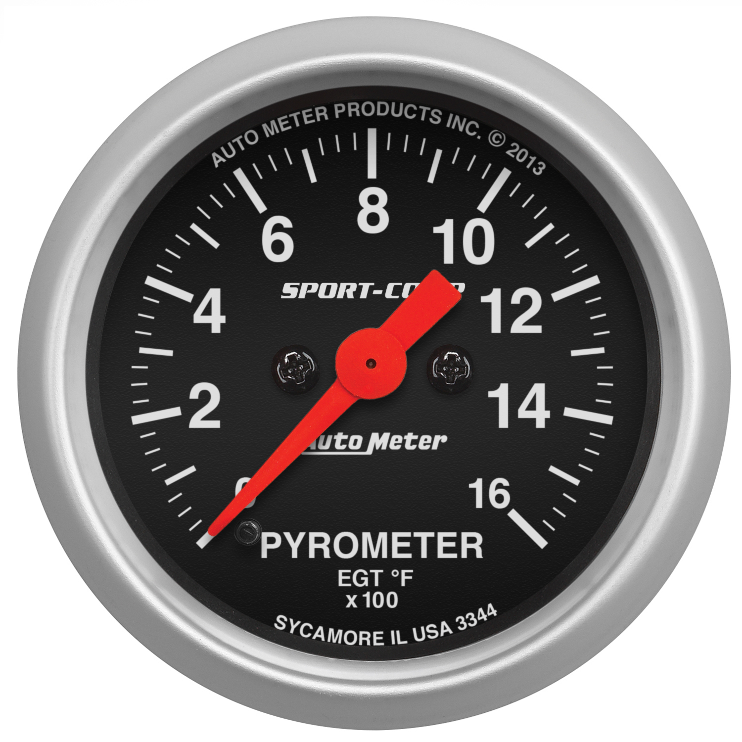 AUTOMETER EGT Pyrometer Gauge 2 1/16", 1600°f, Digital Stepper Motor, Sport-Comp