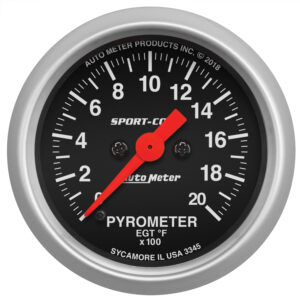 AUTOMETER EGT Pyrometer Gauge 2 1/16", 2000°f, Digital Stepper Motor, Sport-Comp