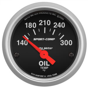 AUTOMETER Oil Temperature Gauge 2 1/16", 140-300°f, Electric, Sport-Comp