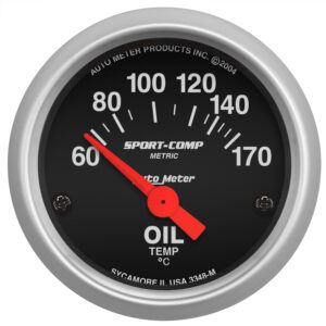 AUTOMETER Oil Temperature Gauge 2 1/16", 60-170°f, Electric, Sport-Comp