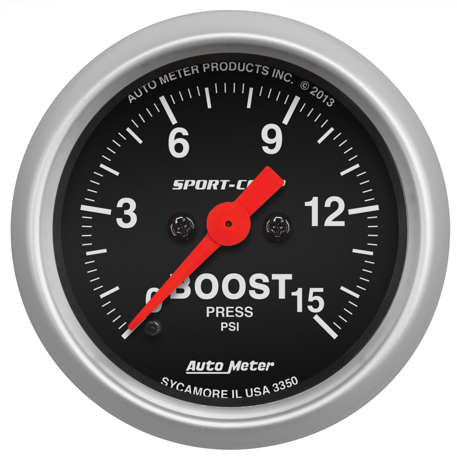 AUTOMETER Boost Gauge 2 1/16", 15PSI, Digital Stepper Motor, Sport-Comp