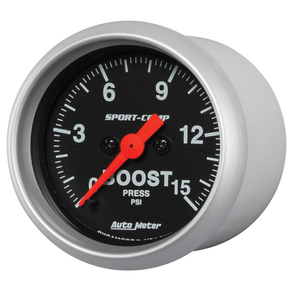 AUTOMETER Boost Gauge 2 1/16", 15PSI, Digital Stepper Motor, Sport-Comp - Image 2