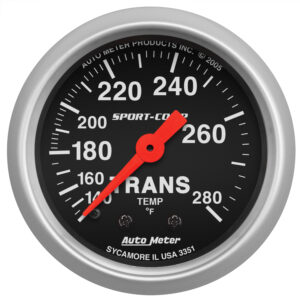 AUTOMETER Transmission Temperature Gauge 2 1/16", 140-280°f, Mechanical, 8ft, Sport-Comp