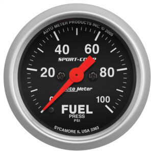 AUTOMETER Fuel Pressure Gauge 2 1/16", 100PSI, Digital Stepper Motor, Sport-Comp